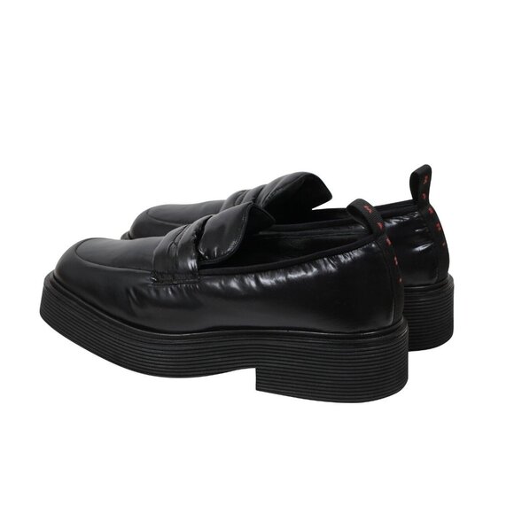 Marni Mens Square Toe Platform Loafers US 12 45 Black Nylon Padded Derby Slip On - Picture 5 of 11